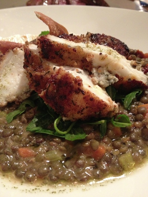 Rosemary crusted monkfish, puy lentils at Forty One, Hove