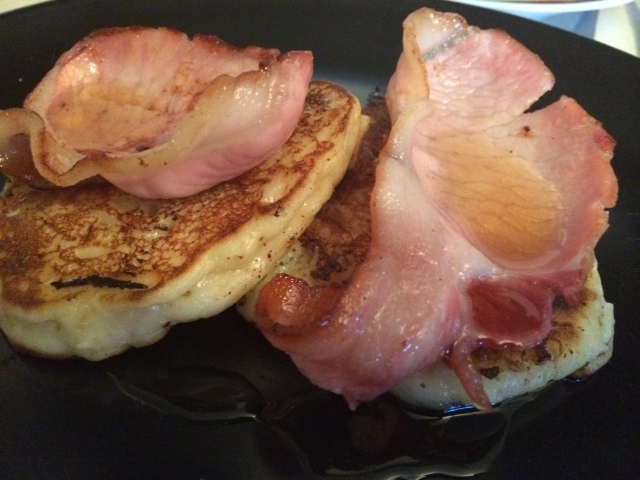 Boxty, Bacon and Maple Syrup